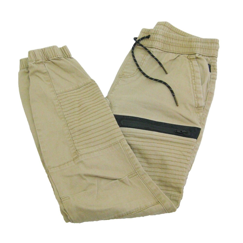 Ring of Fire Jogger Mens Medium 31x30 Beige Casual Pants 5 Pockets Drawstring
